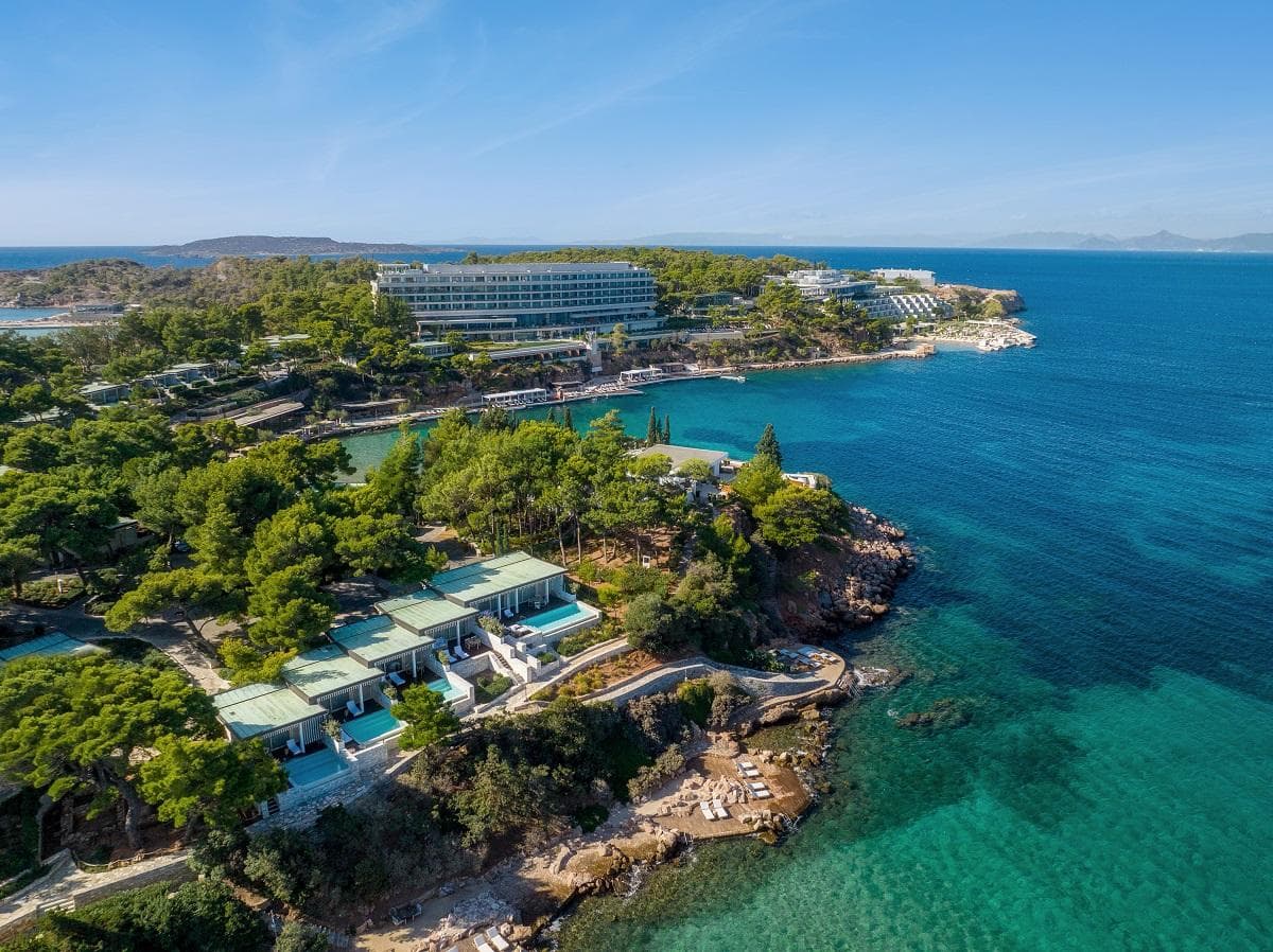 The chic Vouliagmeni coast and Astir peninsula on the Athens Riviera