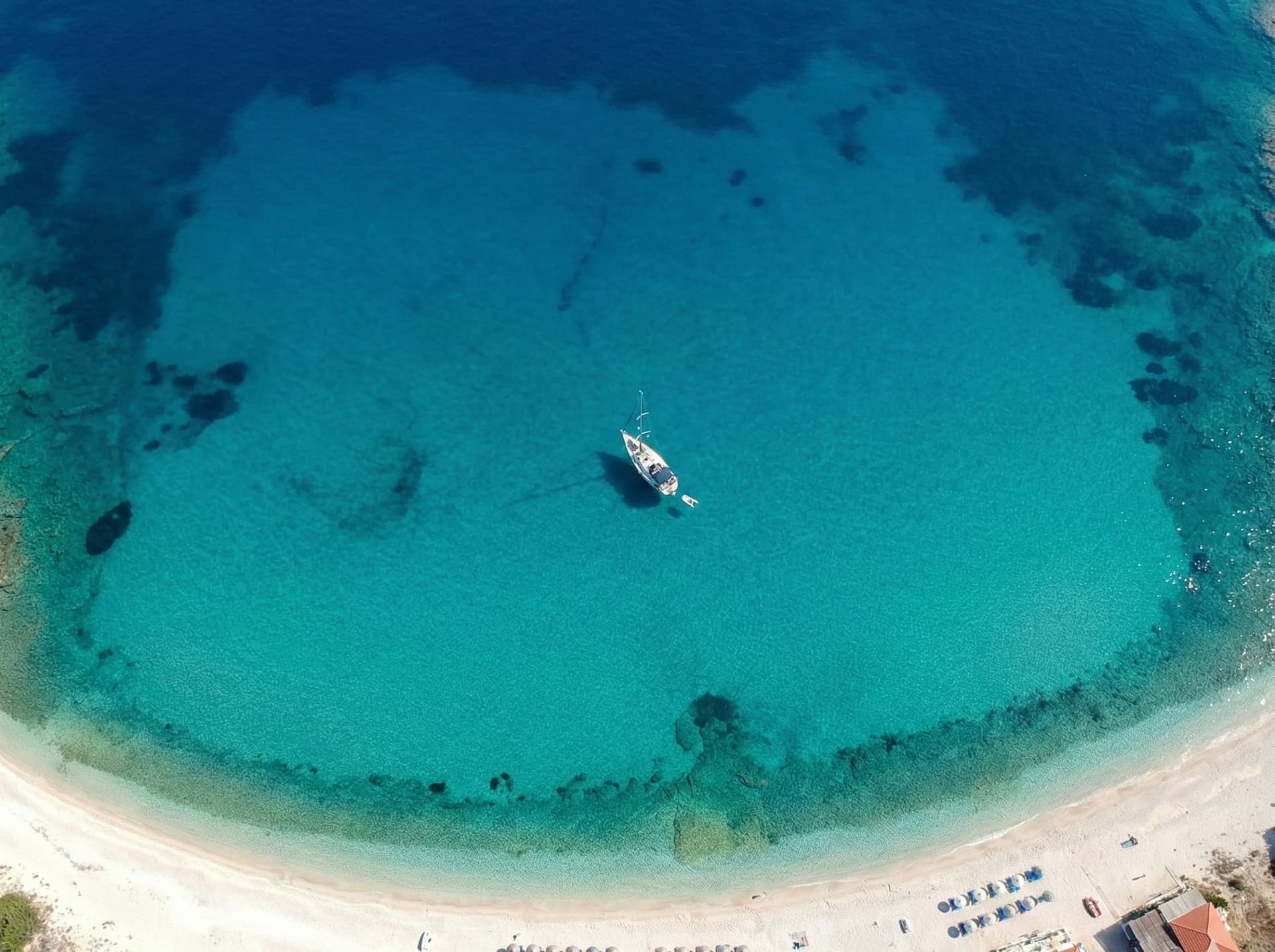 Boats at anchor off Athens Riviera