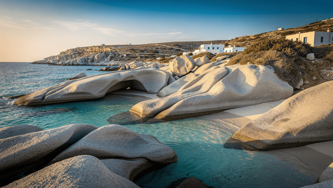 The wind-sculpted rock coves of Kolymbithres near Naoussa, Paros