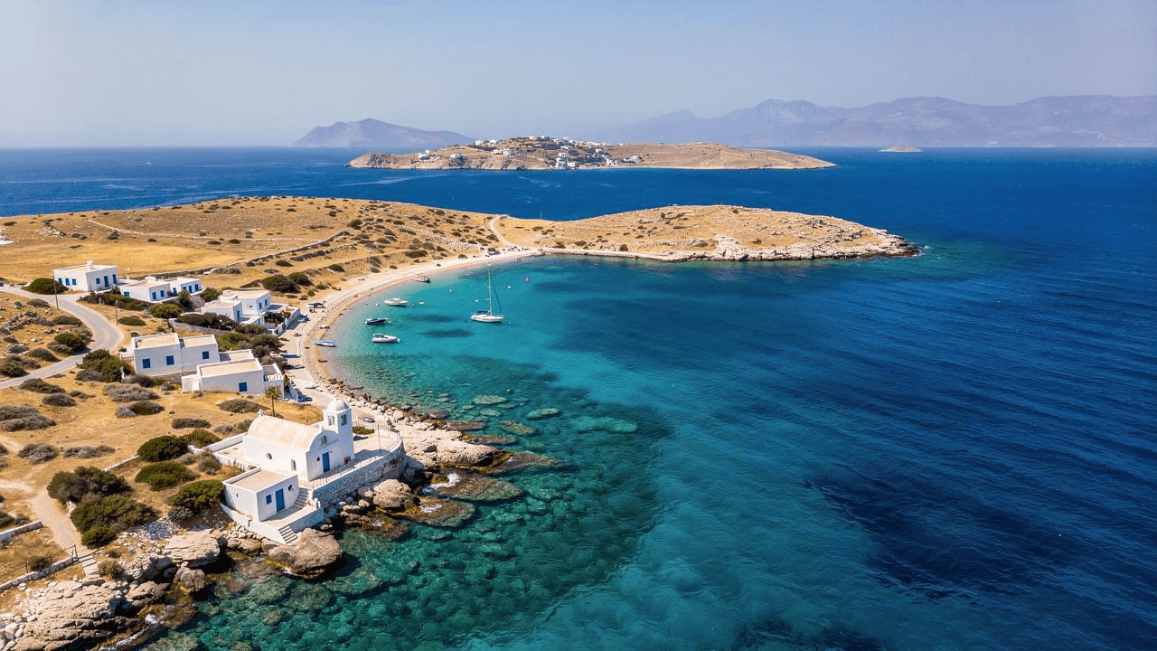 The southern beaches of Faragas and Aliki on Paros